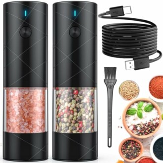 2Pack Electric Salt and Pepper Grinder Set